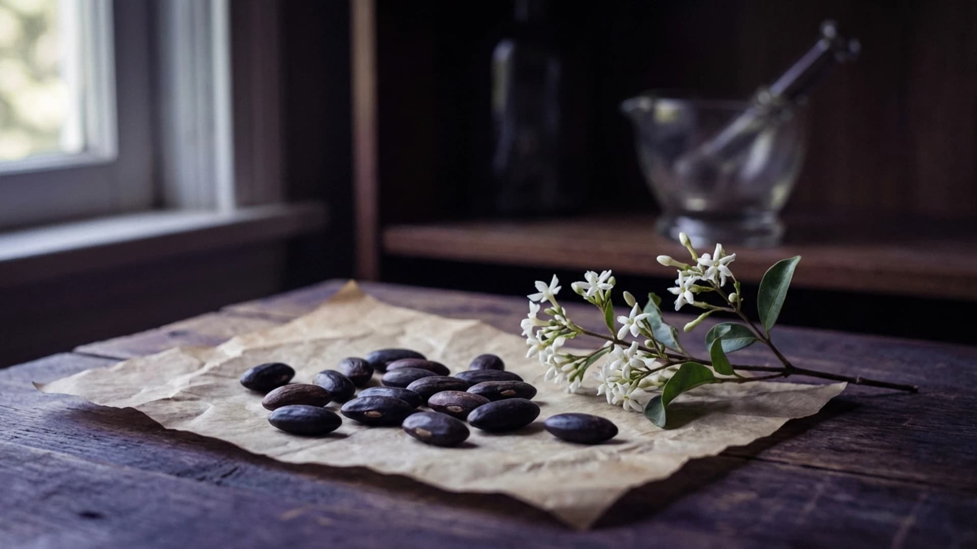 Abstract ethereal visualization representing the Ignatia Amara remedy profile