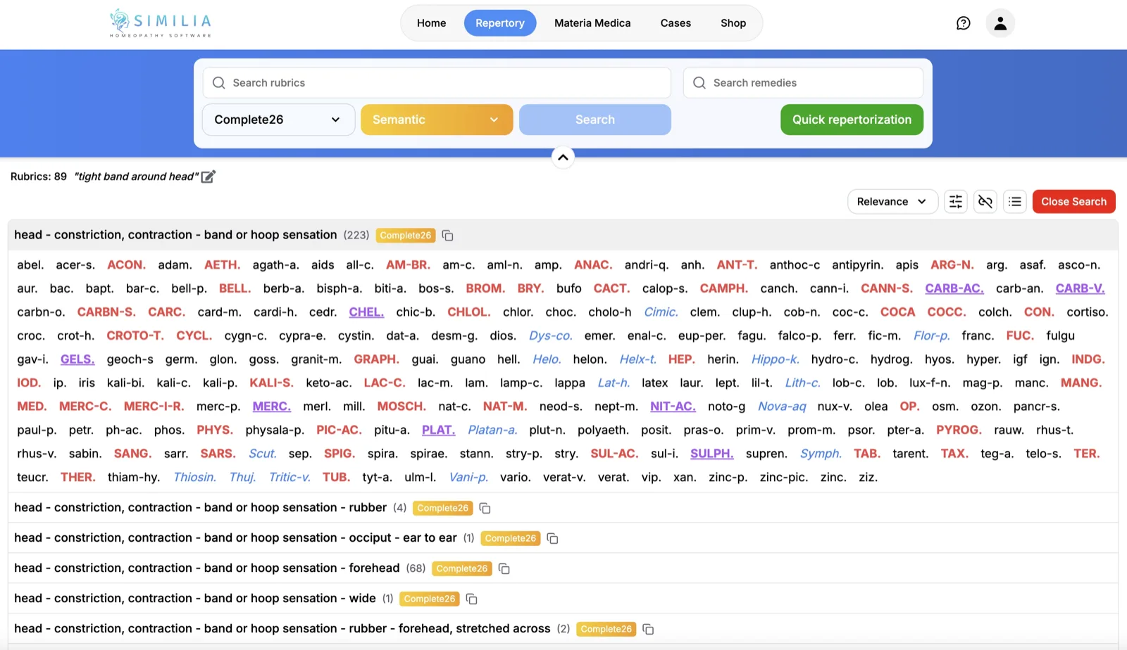 Semantic search converting natural language to relevant rubrics